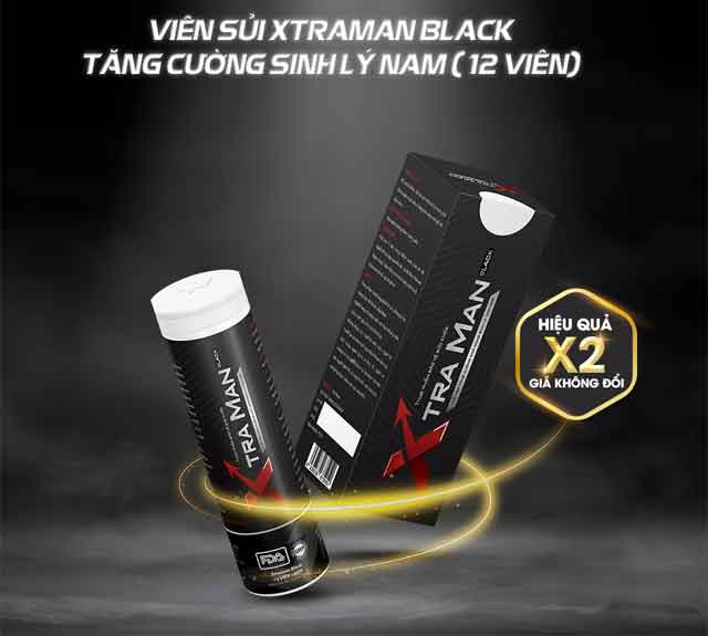 Viên Sủi Xtraman Black hiệu quả gấp đôi, giá bán không đổi
